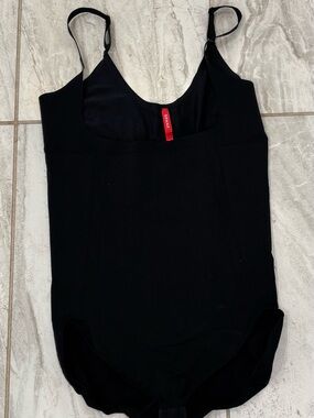 Spanx Sculpt Open Bust Bodysuit Black 1X Firm Compression Adjustable Straps